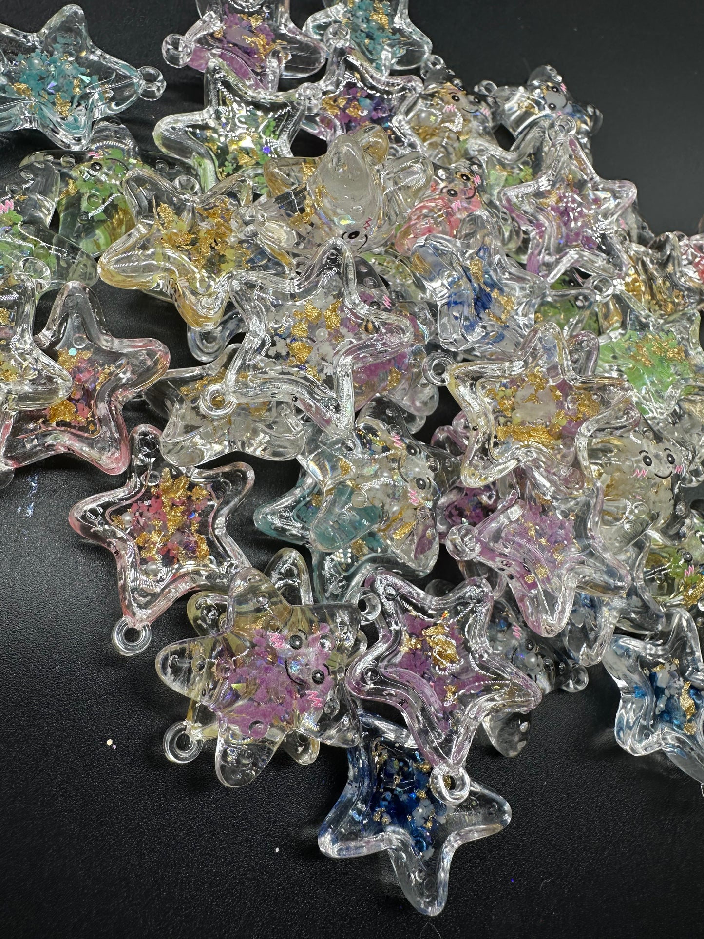 5pc Acrylic Star Charm ( Random )
