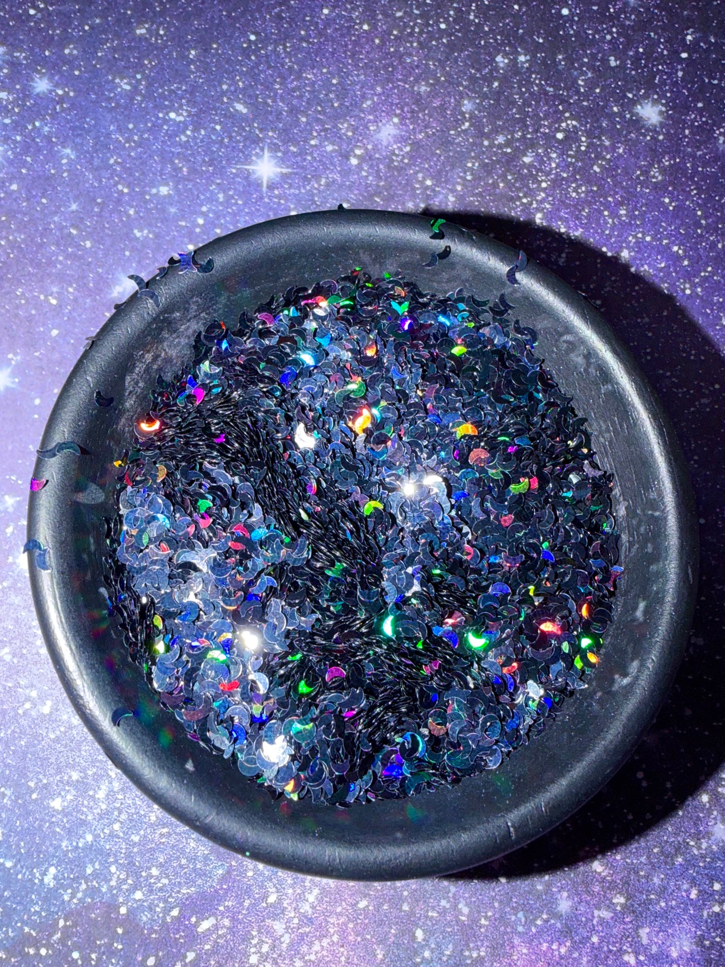 3mm Holographic Black Moons