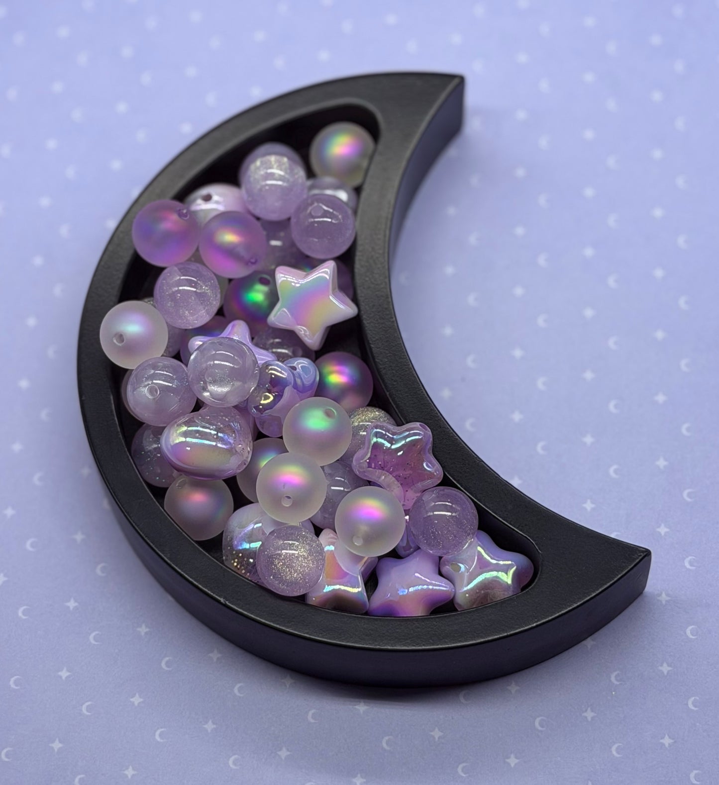 Lavender Galaxy Bead Mix 14pc