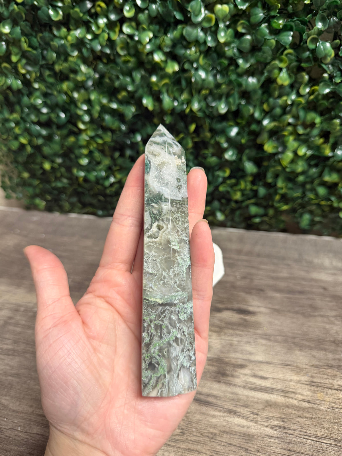 Moss Agate Tower( 6inch)