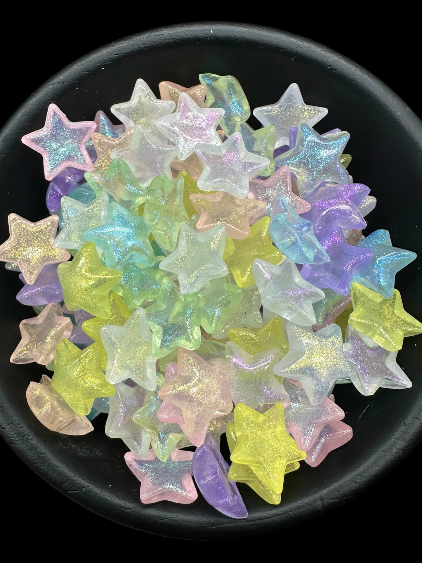 Iridescent Star Cabochons 13mm