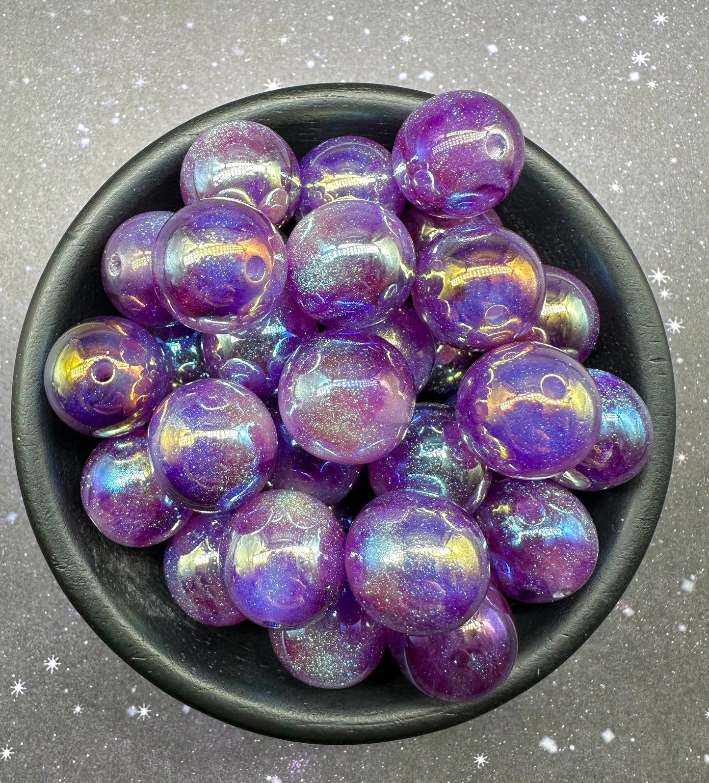 16mm Purple Galaxy Beads