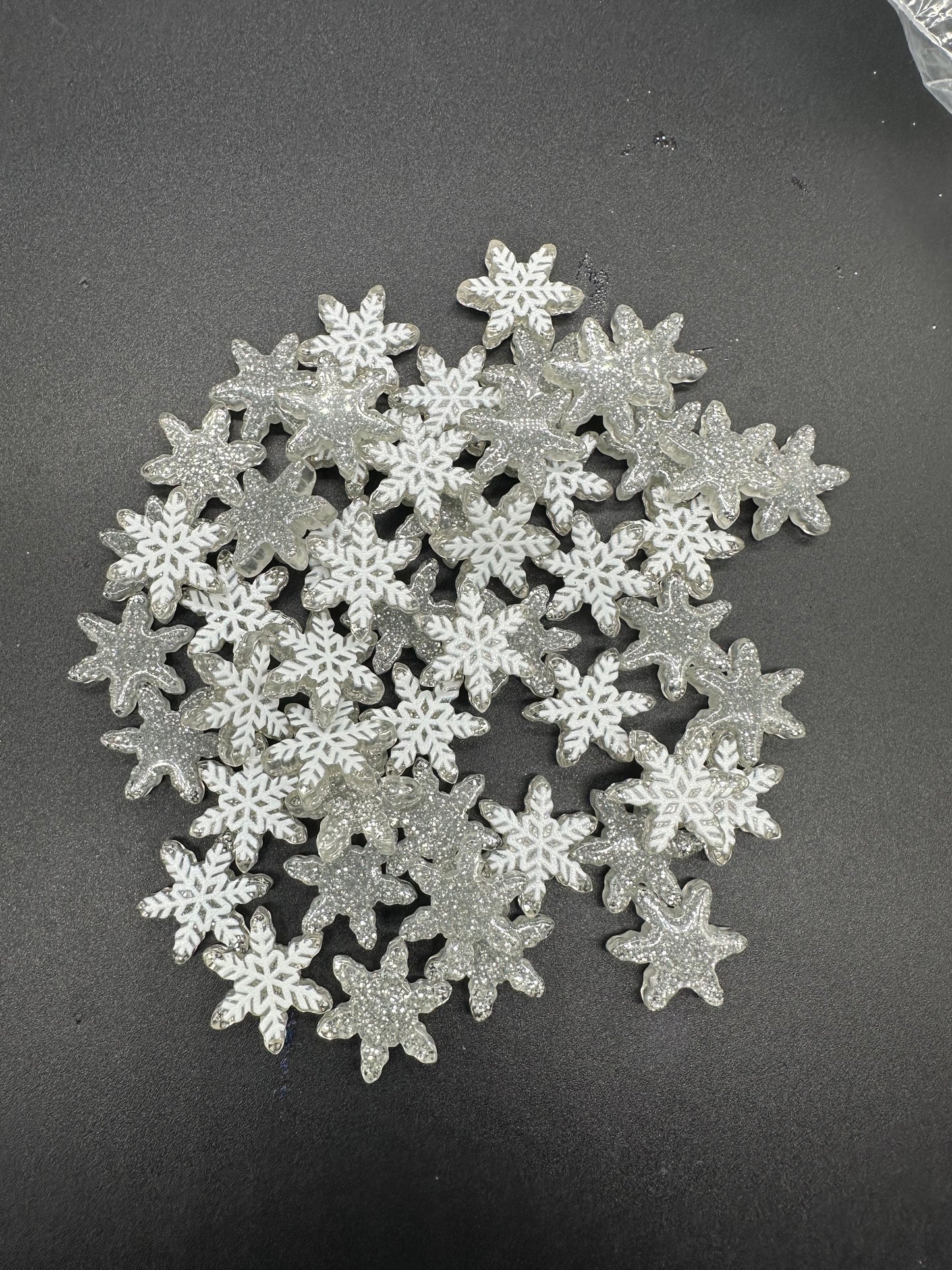 10pc Snow Flake Cabochon