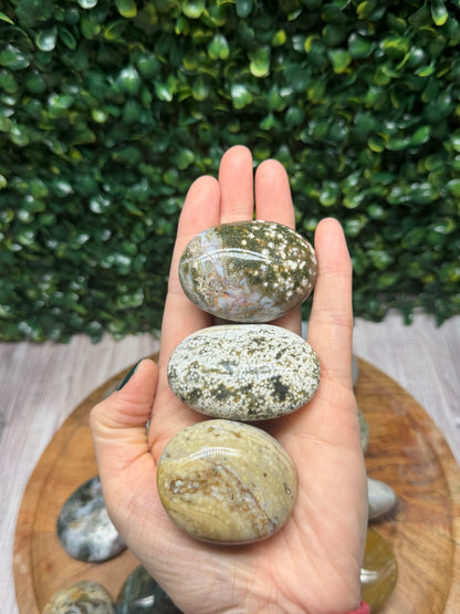 Ocean Jasper Palm Stone 3pc