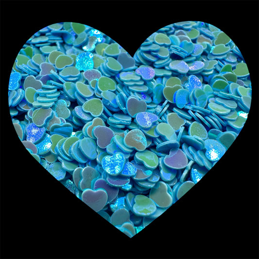 3mm Deep Blue Hearts