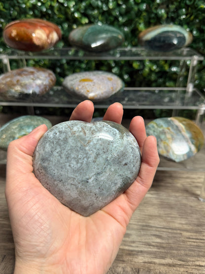Ocean Jasper Puff Heart