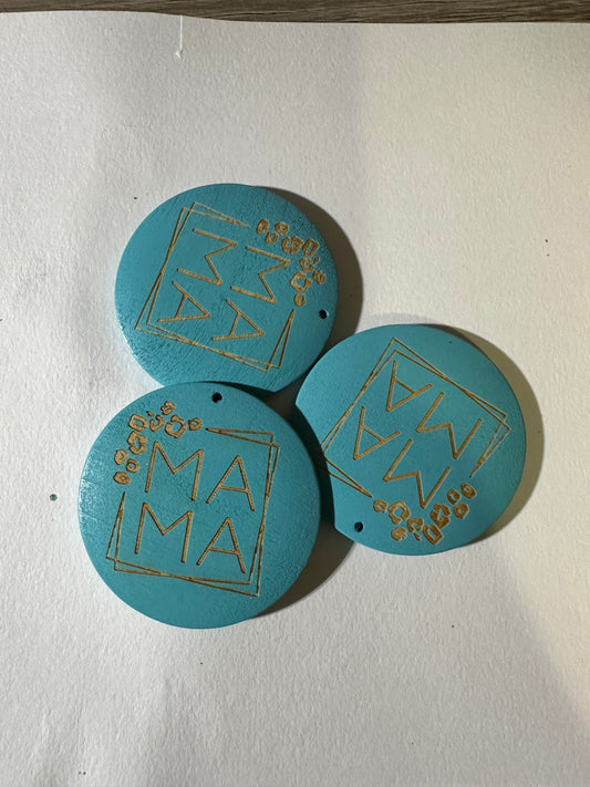 3pc Wooden Mama Keychain Blank