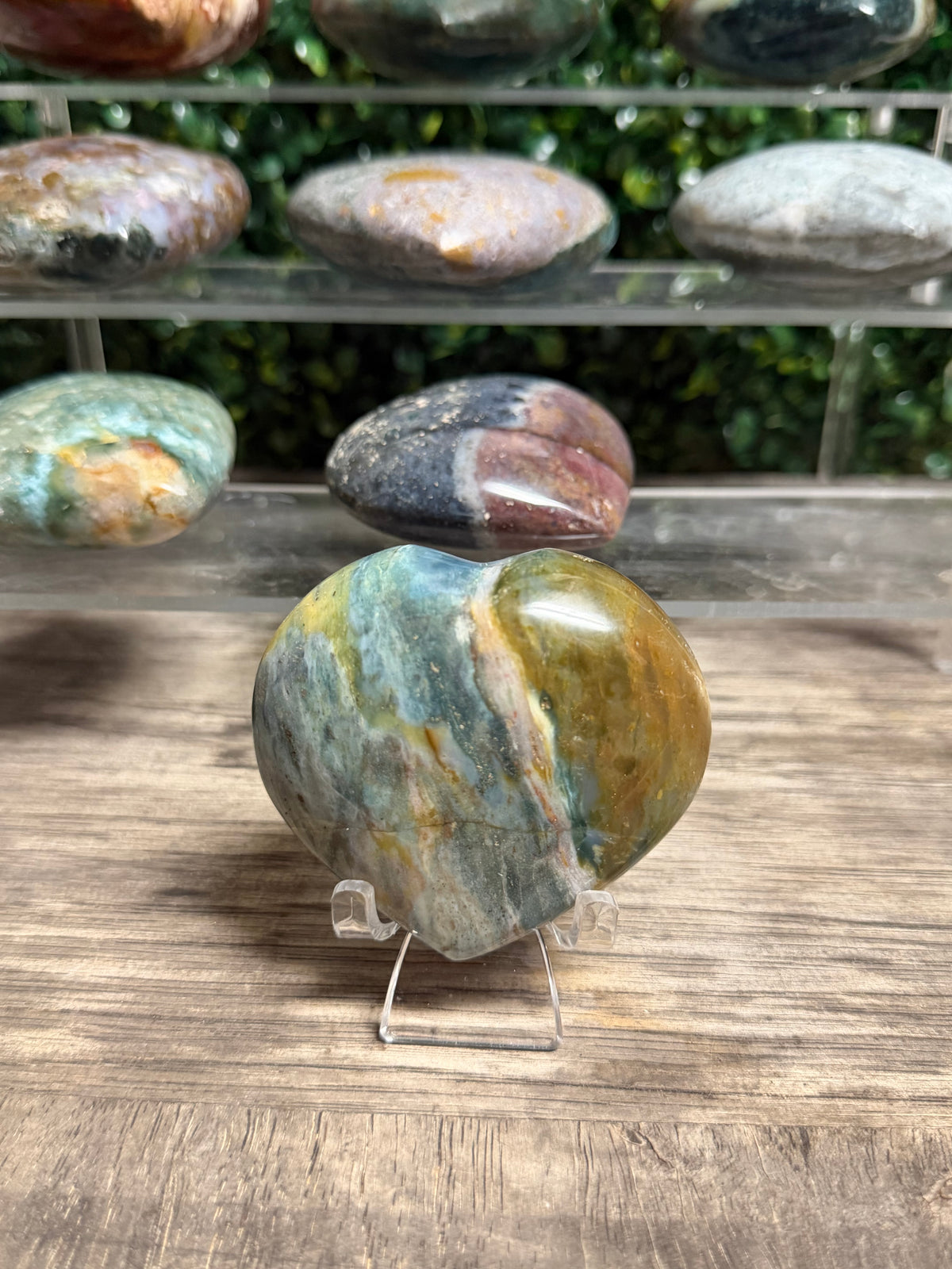 Ocean Jasper Puff Heart