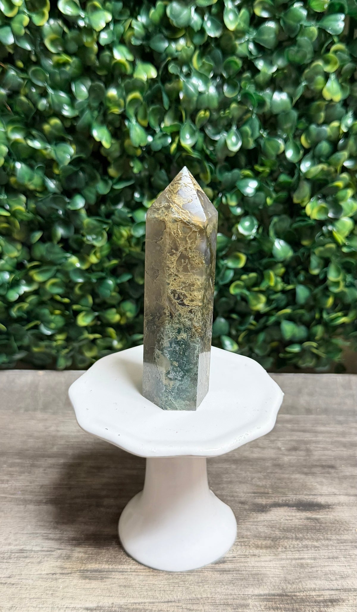 Moss Agate Tower (3.95inch)