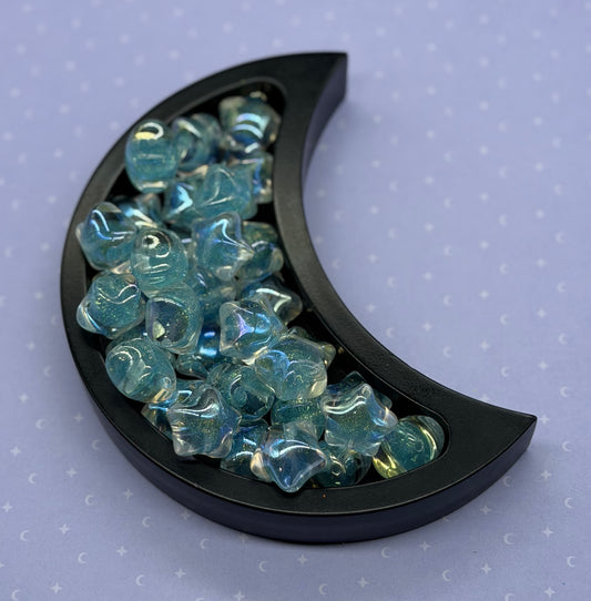 22mm Blue Sparkle Stars 12ct