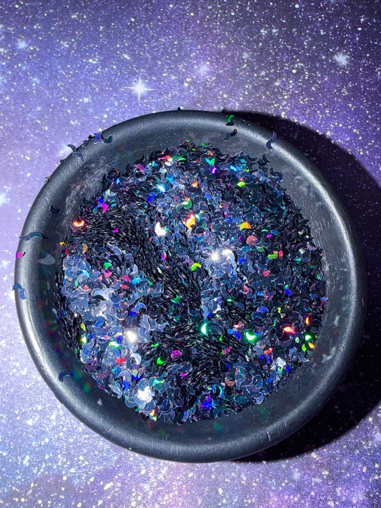 3mm Holographic Black Moons