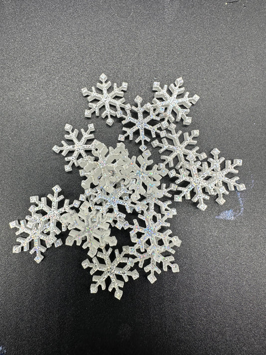 20pc Snow Flake Cabochon ( Small)