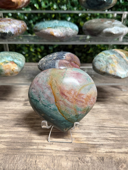 Ocean Jasper Puff Heart