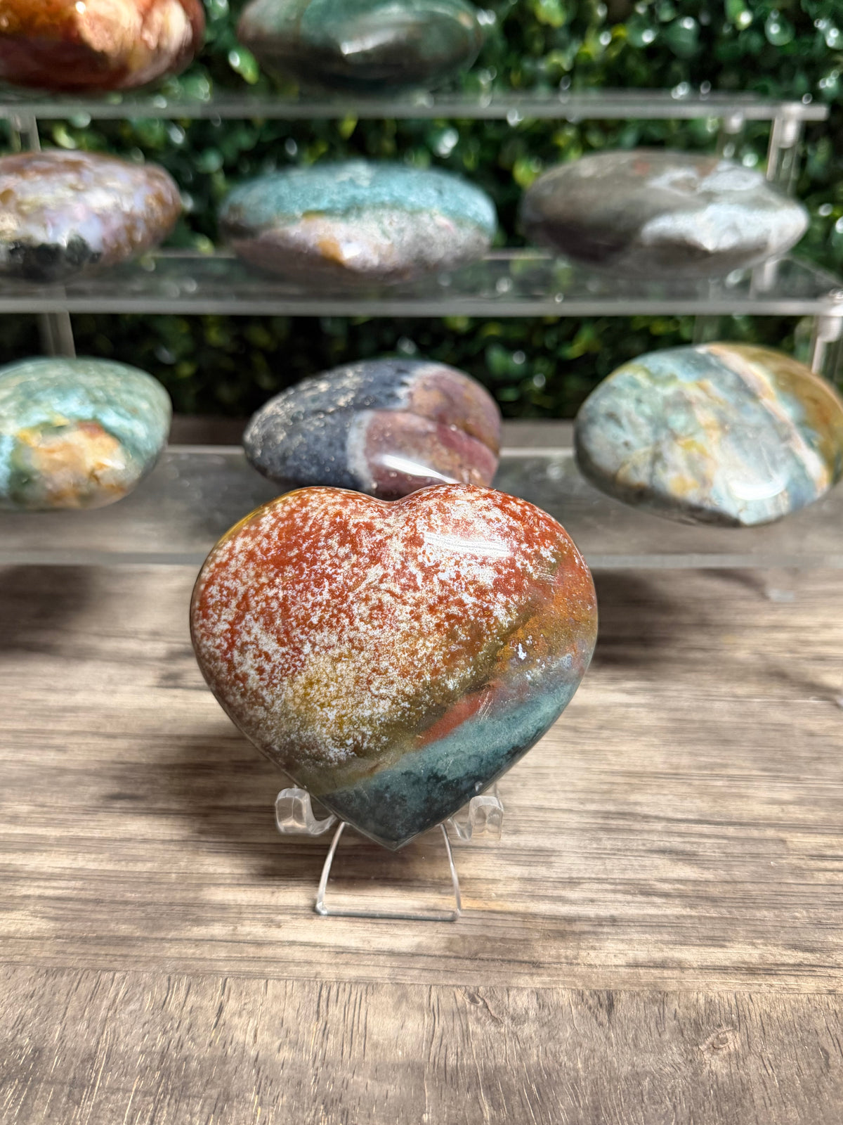Ocean Jasper Puff Heart