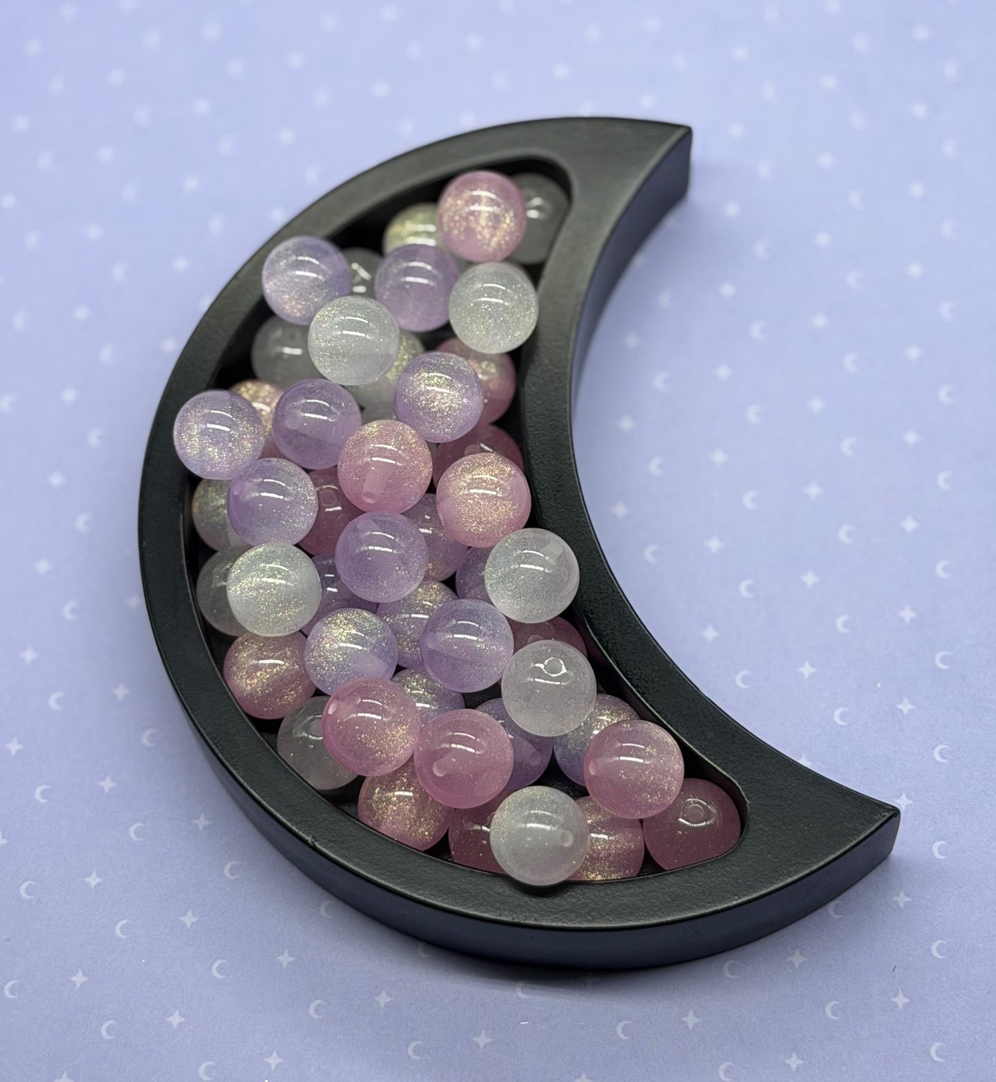 16mm Glitter Bead Mix 14pc