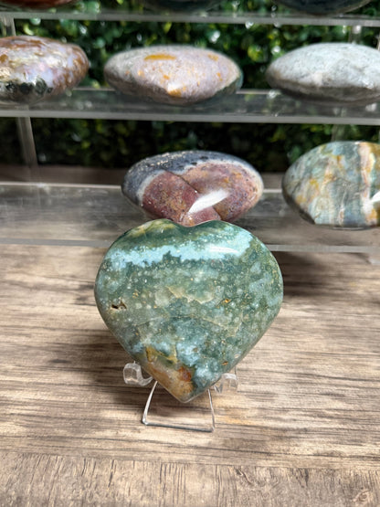 Ocean Jasper Puff Heart