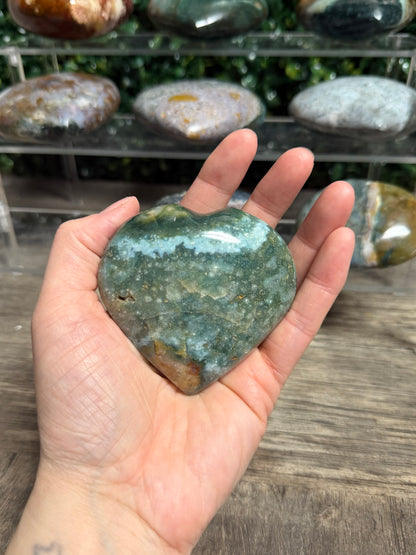 Ocean Jasper Puff Heart