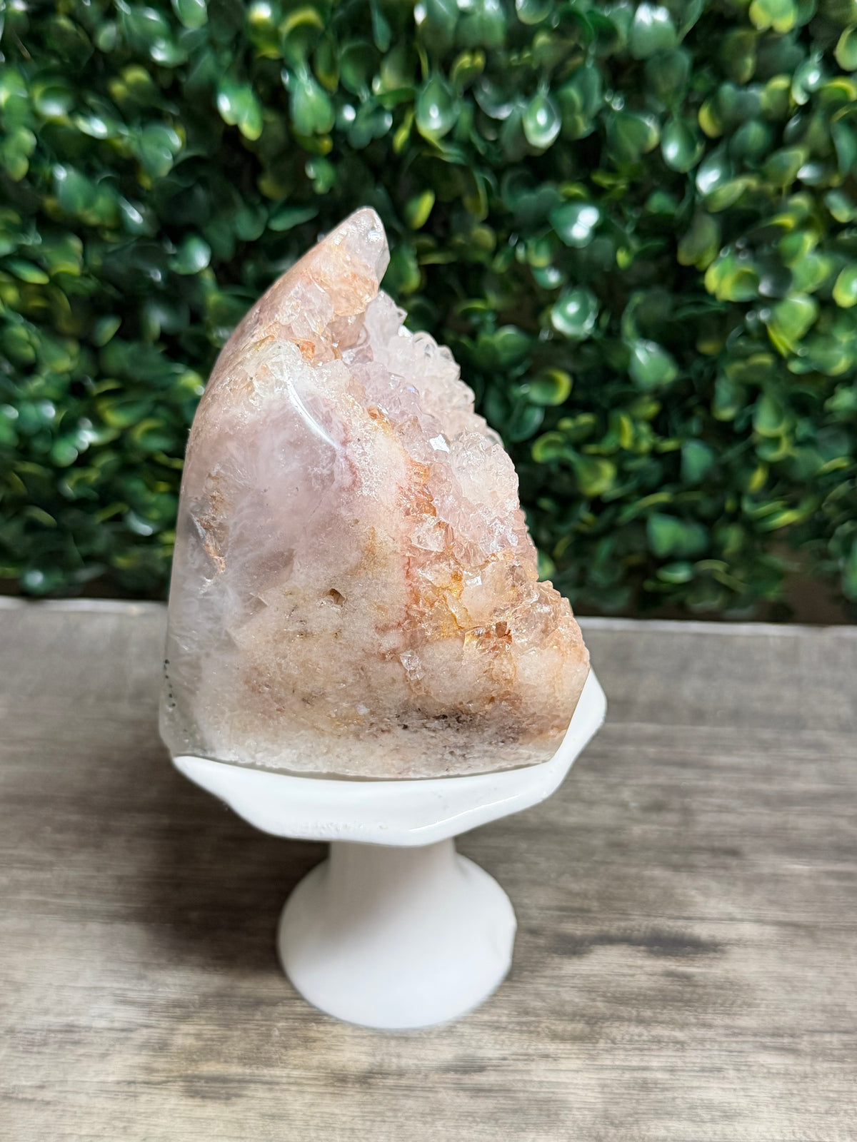 Pink Amethyst Freeform with druzy