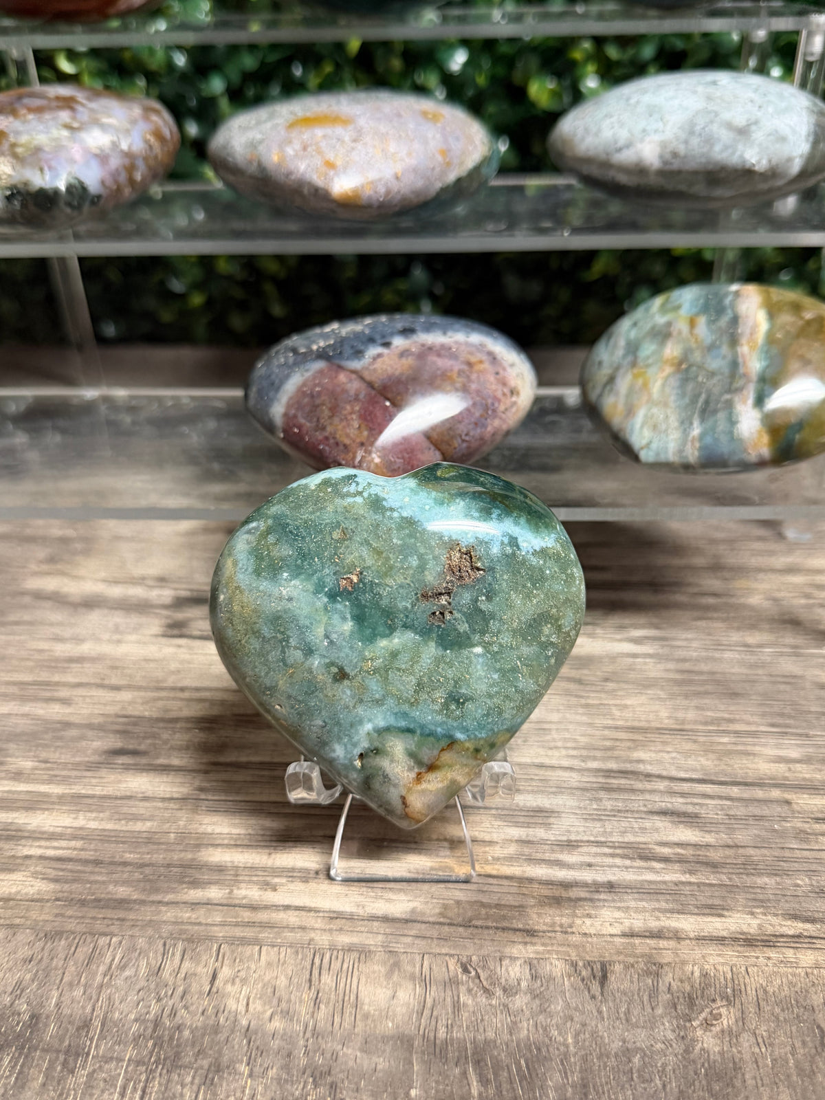 Ocean Jasper Puff Heart