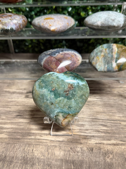 Ocean Jasper Puff Heart