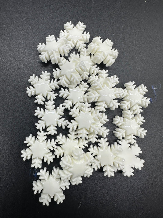 10pc Snowflake Cabochon