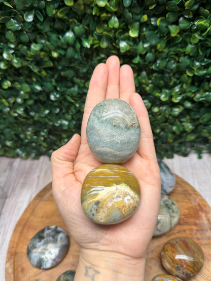 Jasper Palm Stone 2pc