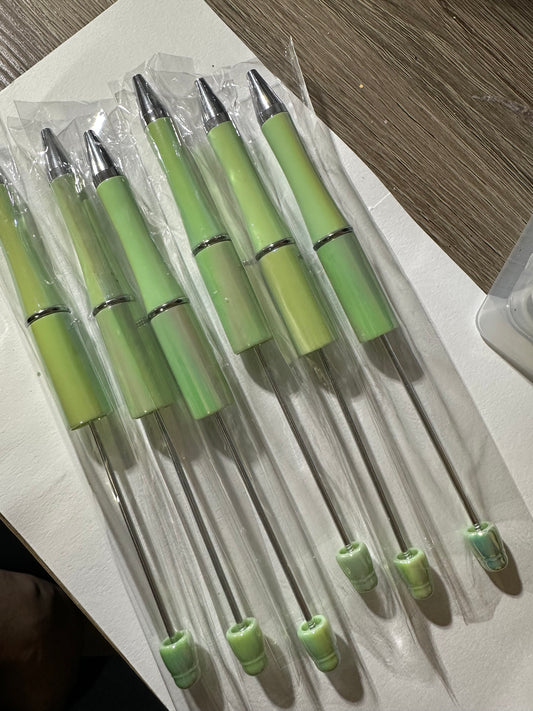 1pc Sage Green Opal Beadable Pen