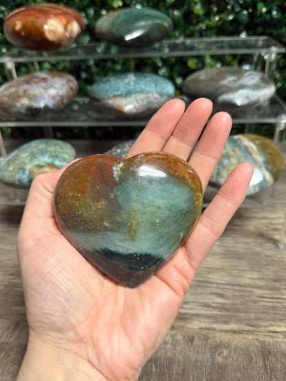 Ocean Jasper Puff Heart