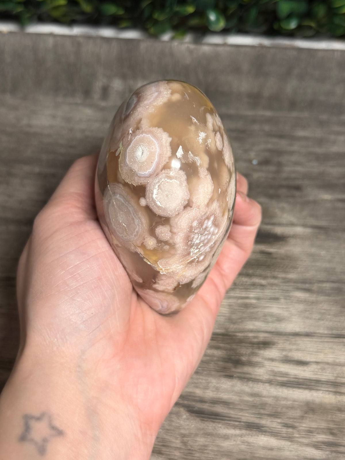Flower Agate Heart