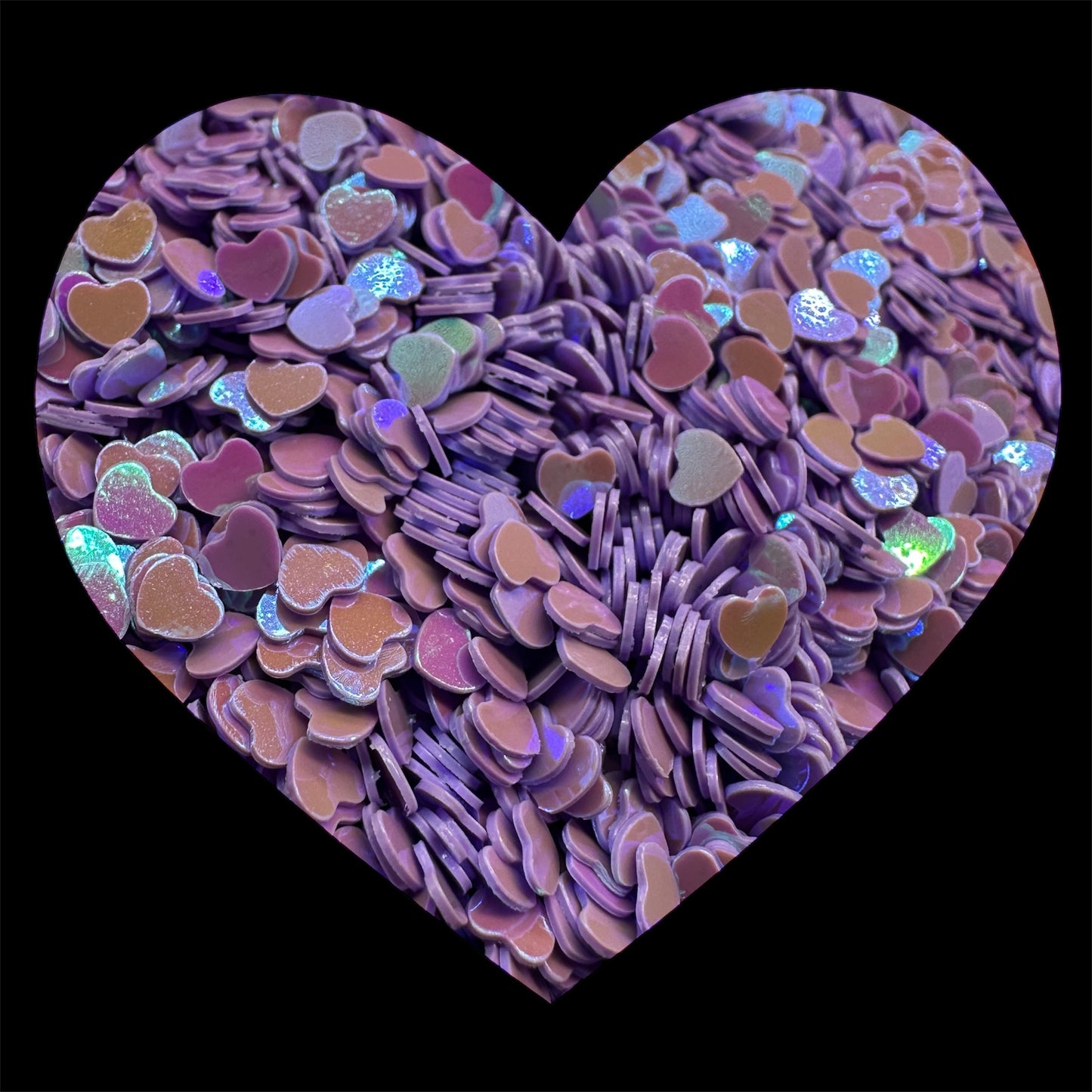 3mm Violet Hearts