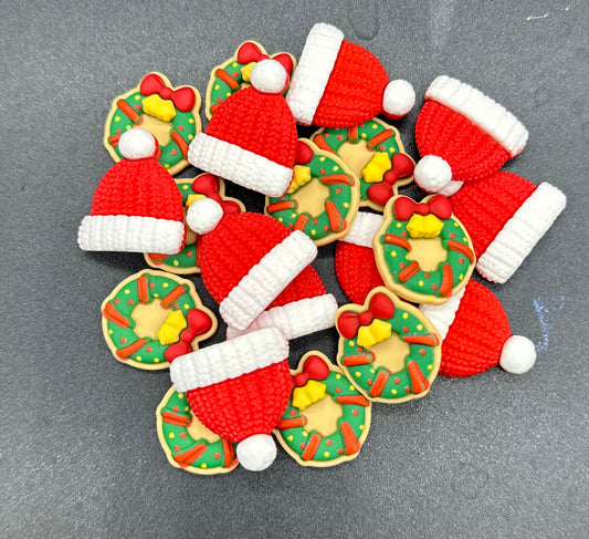 10pc Christmas Mix Cabochons