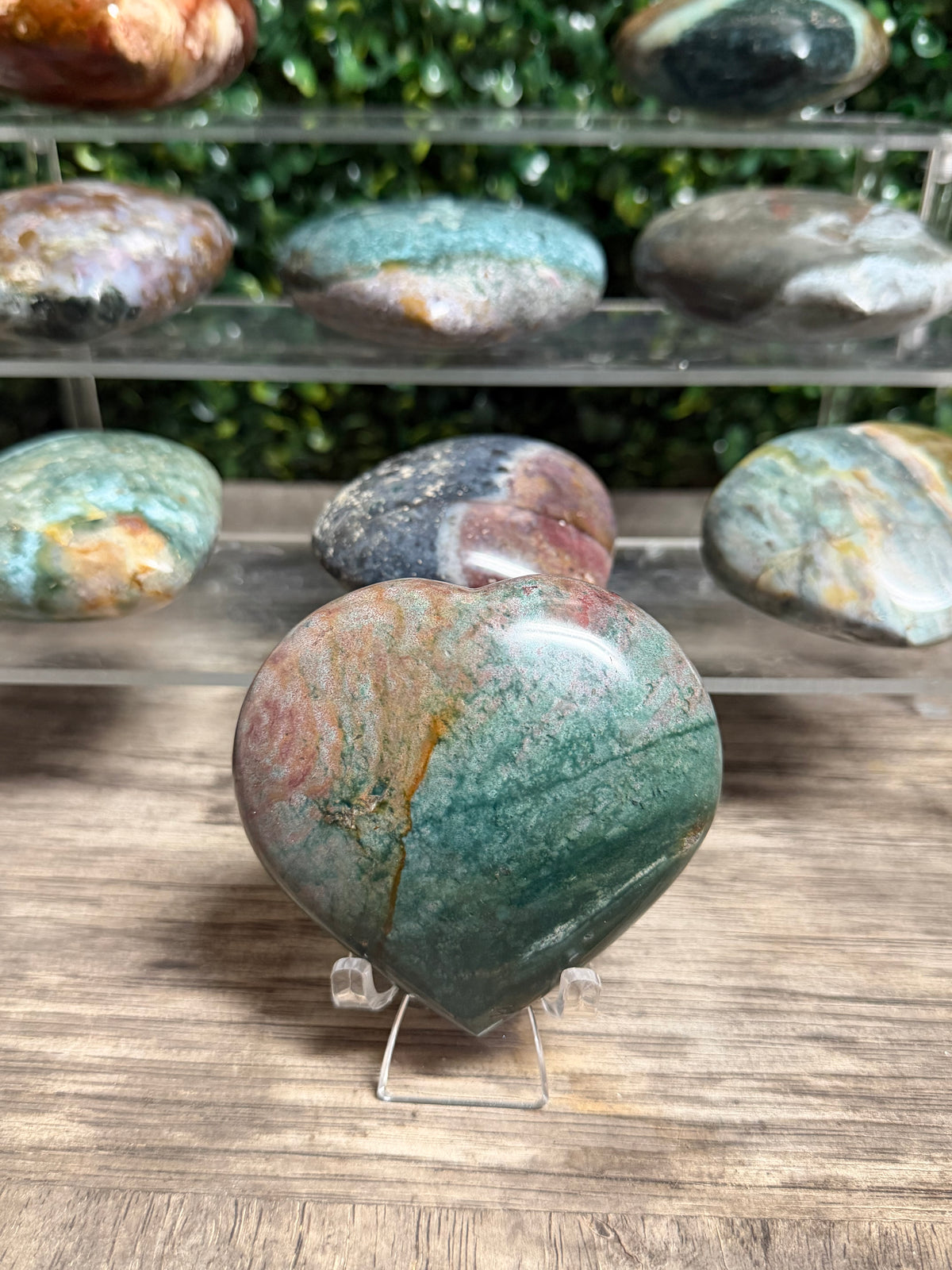 Ocean Jasper Puff Heart