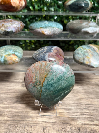 Ocean Jasper Puff Heart
