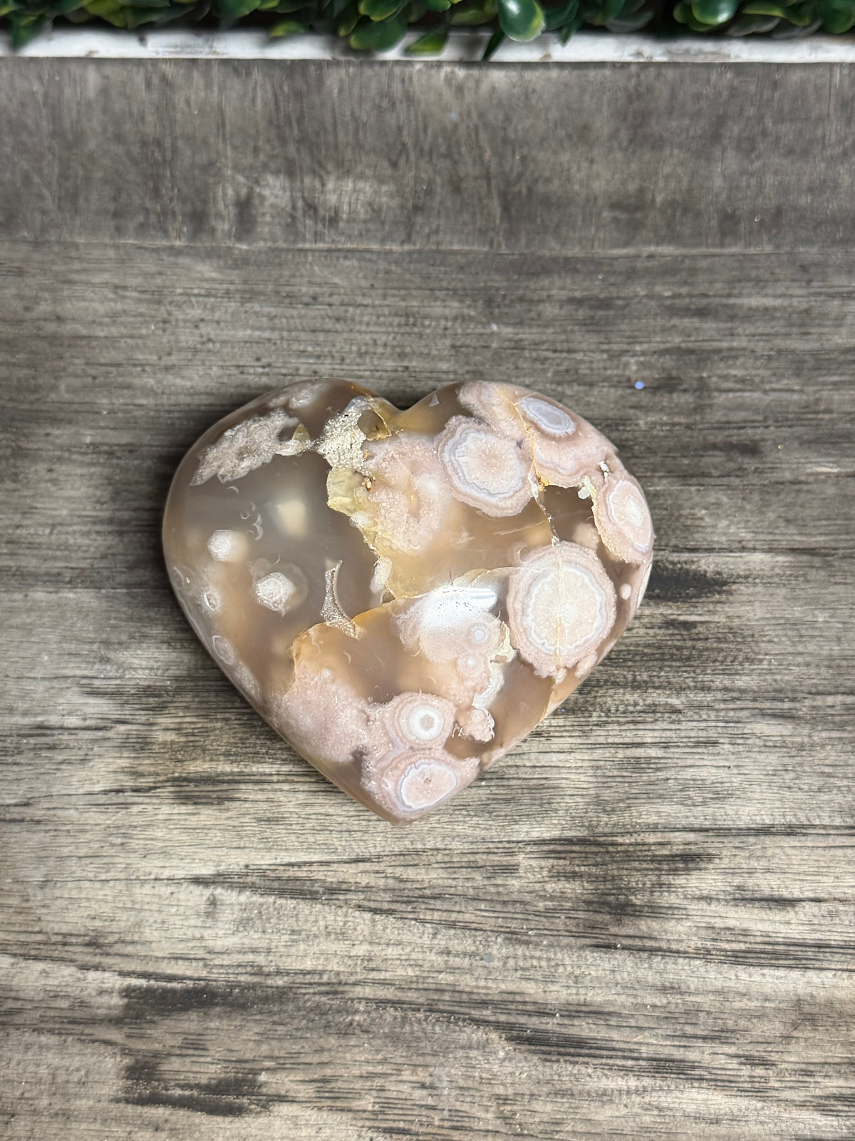 Flower Agate Heart