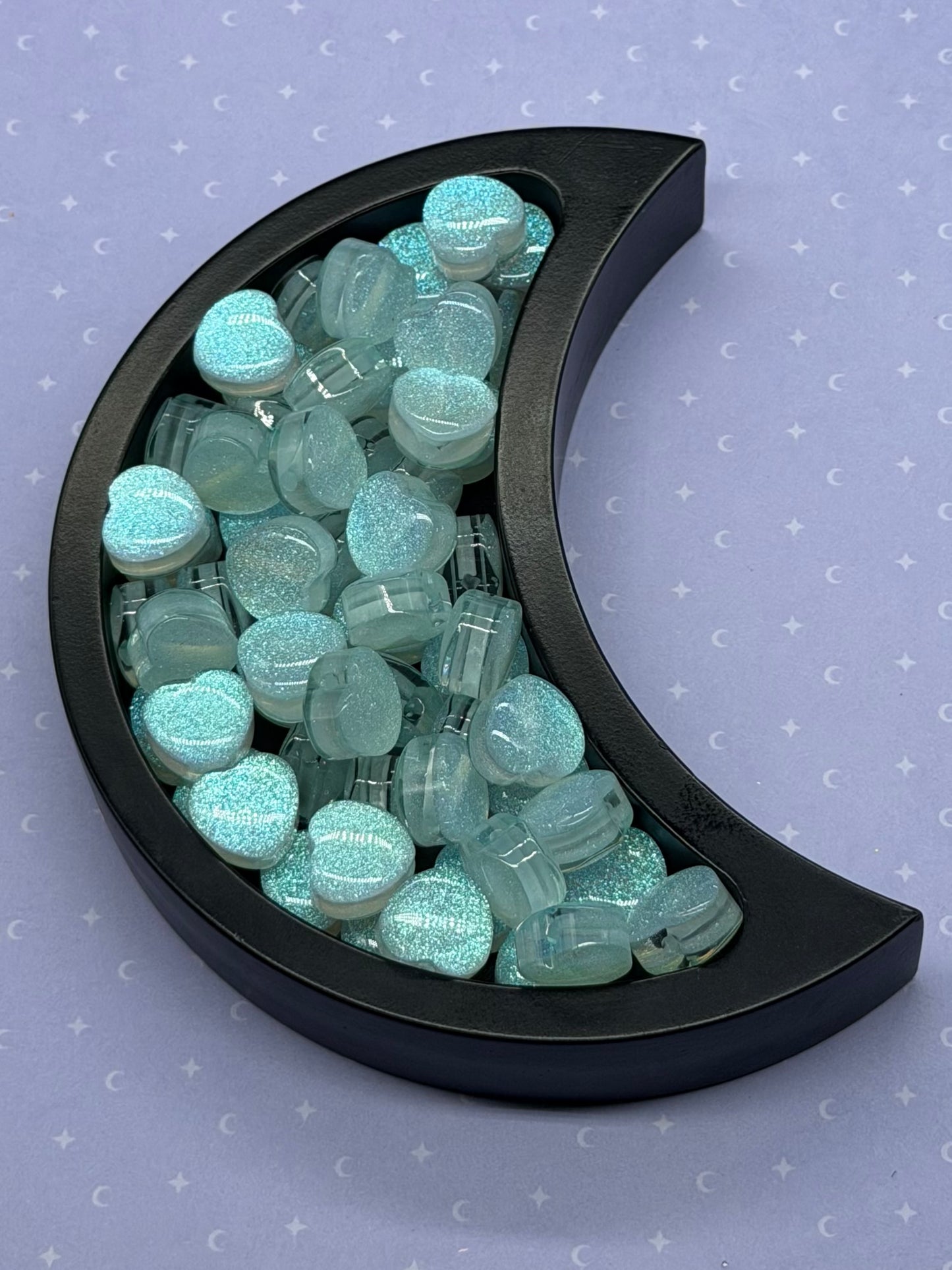 16mm Sparkle Hearts 10pc