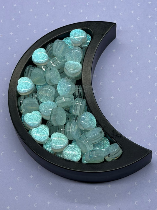 16mm Sparkle Hearts 10pc