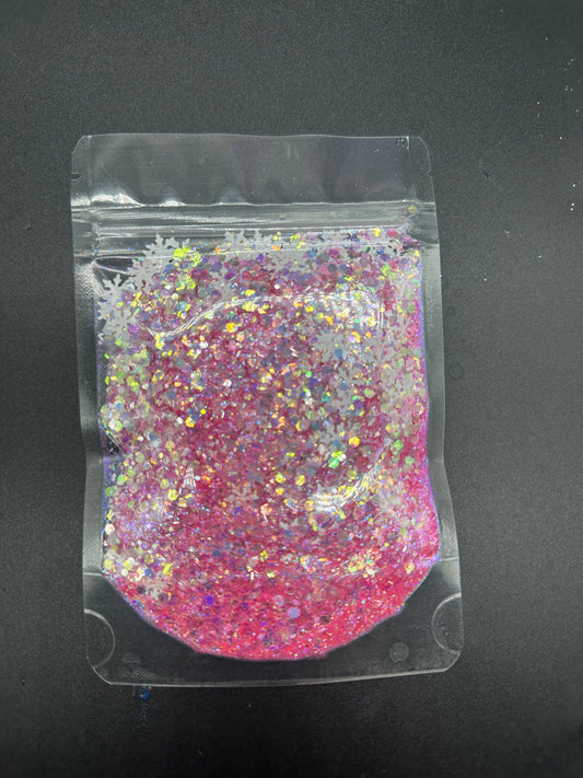 Pink opal Christmas Glitter