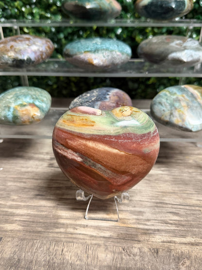 Polychrome Jasper Pillow Heart
