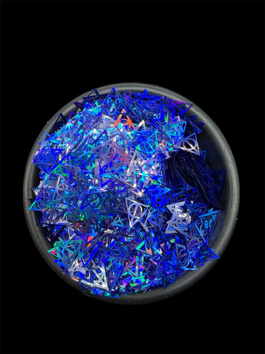 Holographic Blue Deathly Hallows