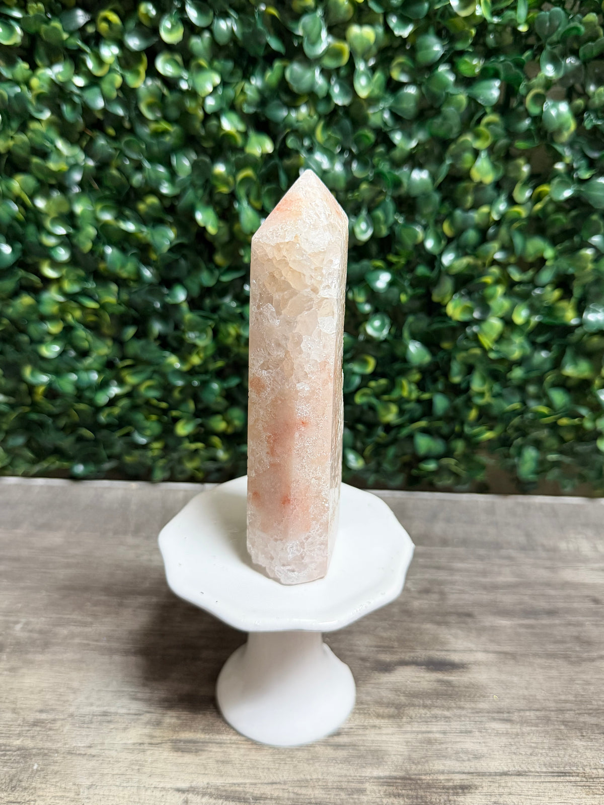 Pink Amethyst Tower with druzy