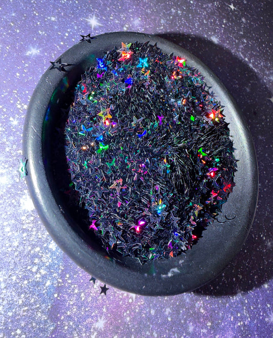 3mm/4mm Holographic Black Stars