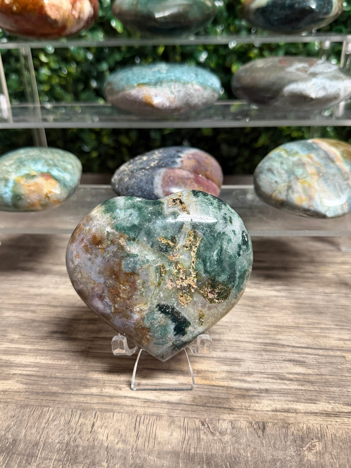 Ocean Jasper Puff Heart