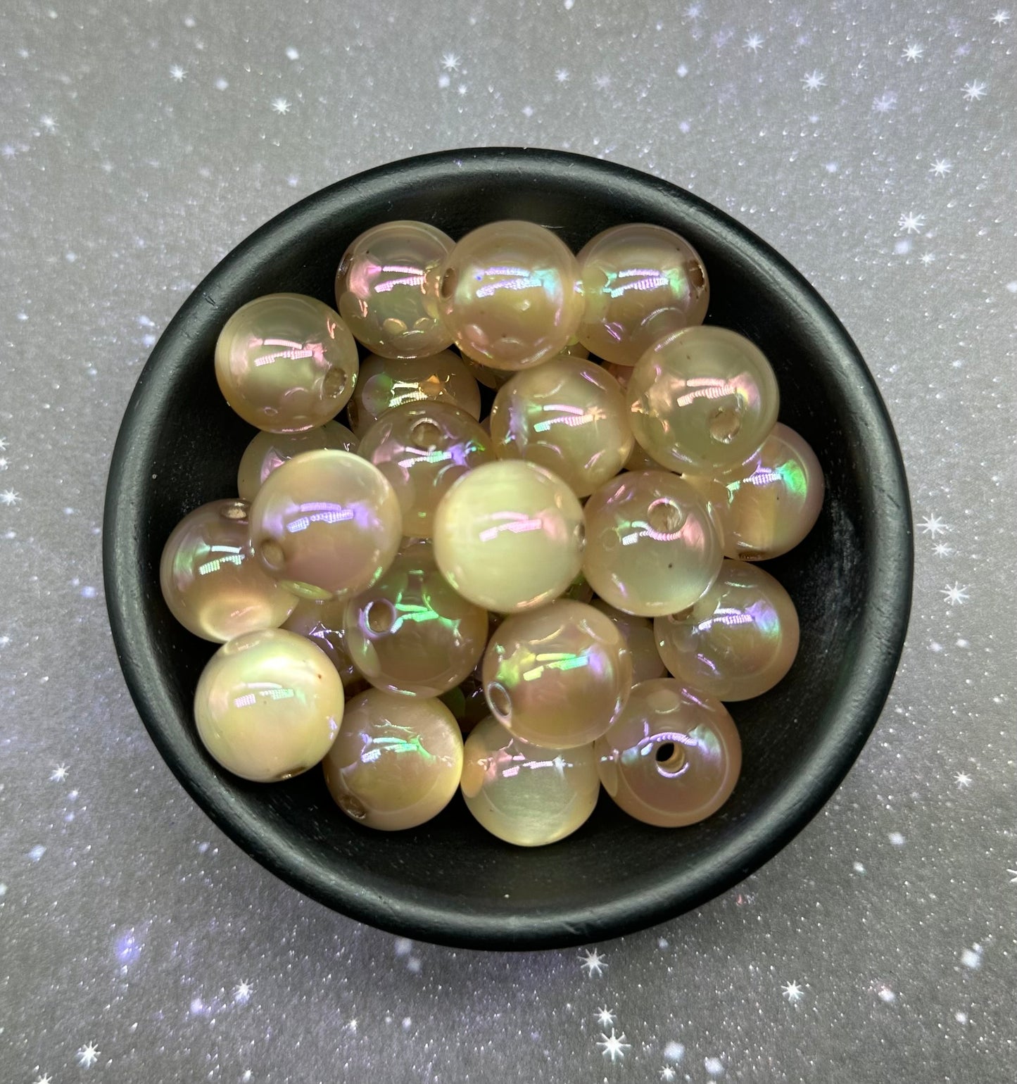 16mm Brown Marbled Beads