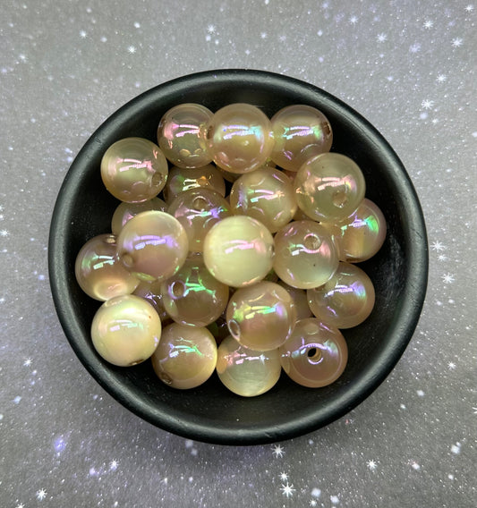 16mm Brown Marbled Beads