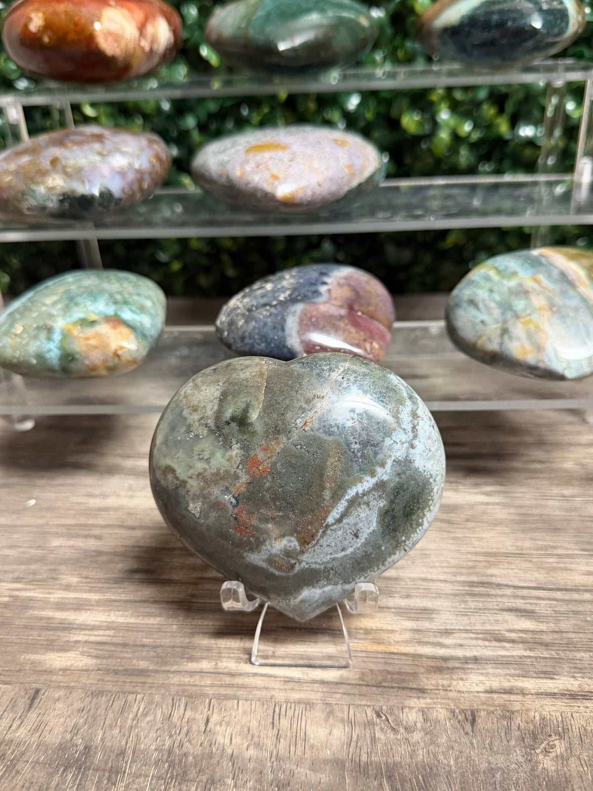 Ocean Jasper Puff Heart