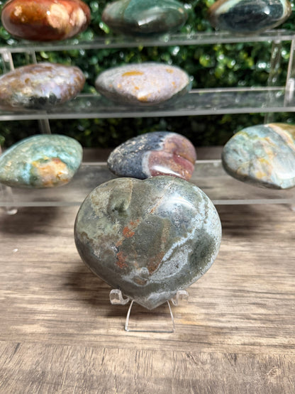 Ocean Jasper Puff Heart