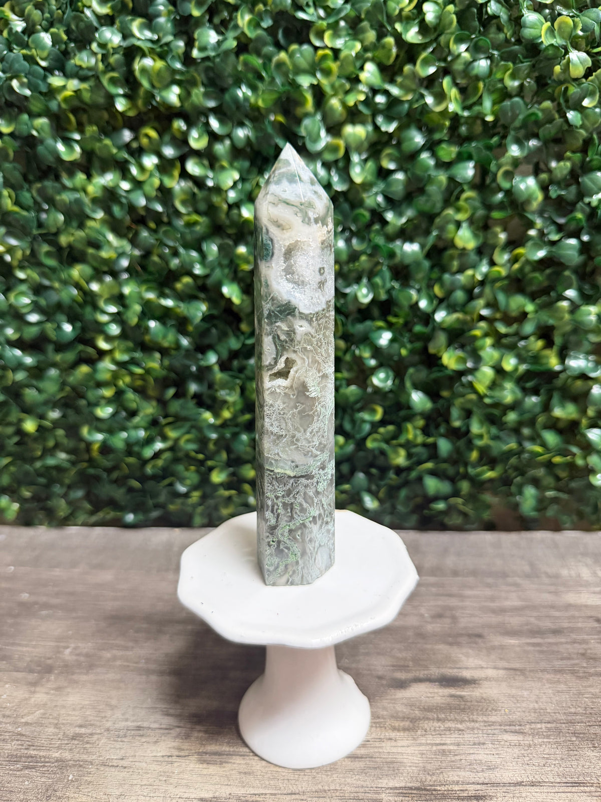 Moss Agate Tower( 6inch)