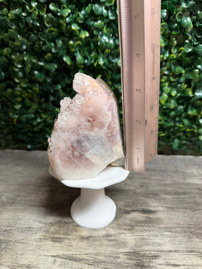 Pink Amethyst Freeform with druzy