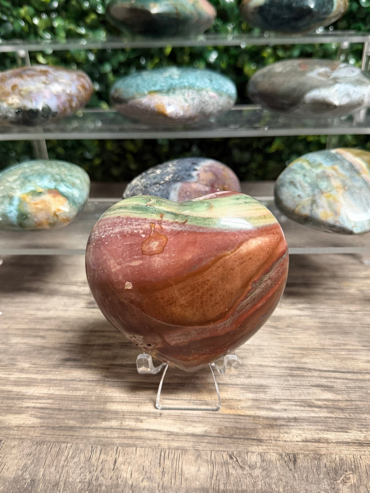 Polychrome Jasper Pillow Heart