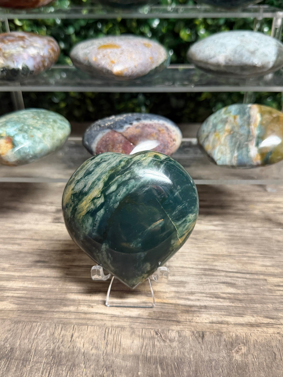 Ocean Jasper Puff Heart